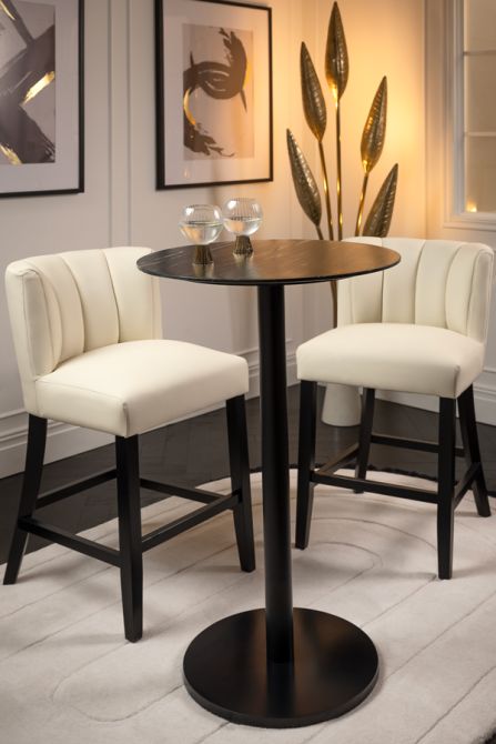 Hatfield Set de 2 tabourets de comptoir - Faux Cuir Beige-view3