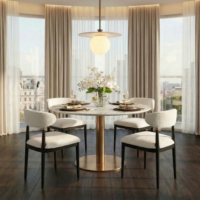 Parker Brass Dining Table-view2
