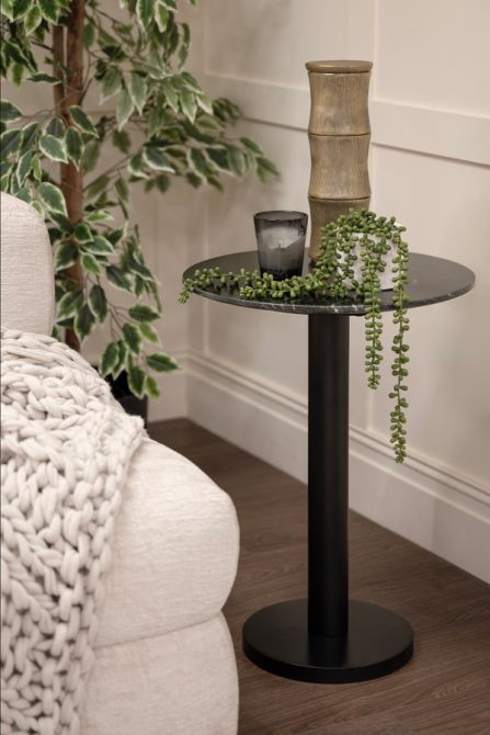 Parker Tavolino laterale – Nero - Marmo-view2