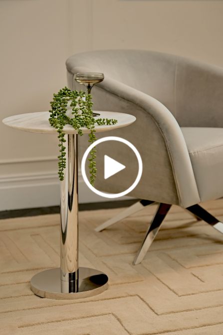 Parker - mesa auxiliar plateada -view3