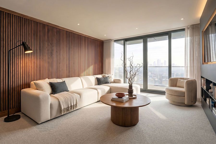 Pebble Grand Canapé d’Angle Droit – Calico-view2