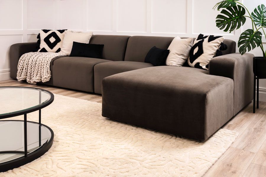 Pebble Large Right Hand Corner Sofa - Carbon-view2