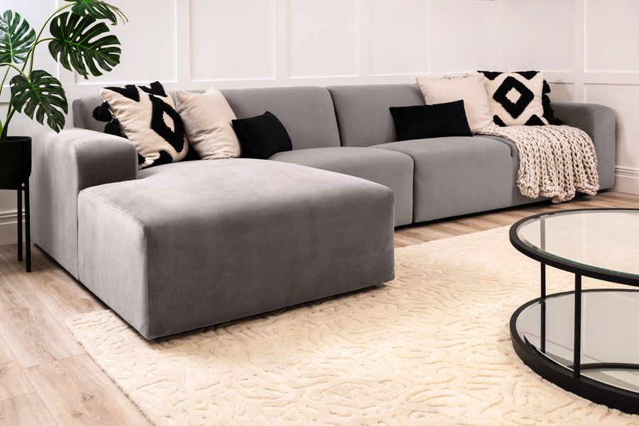 Pebble Grand Canapé d’Angle Gauche – Gris Colombe-view2