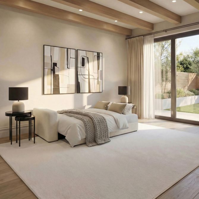 Pebble Sofa Bed – Ivory Chenille-view4