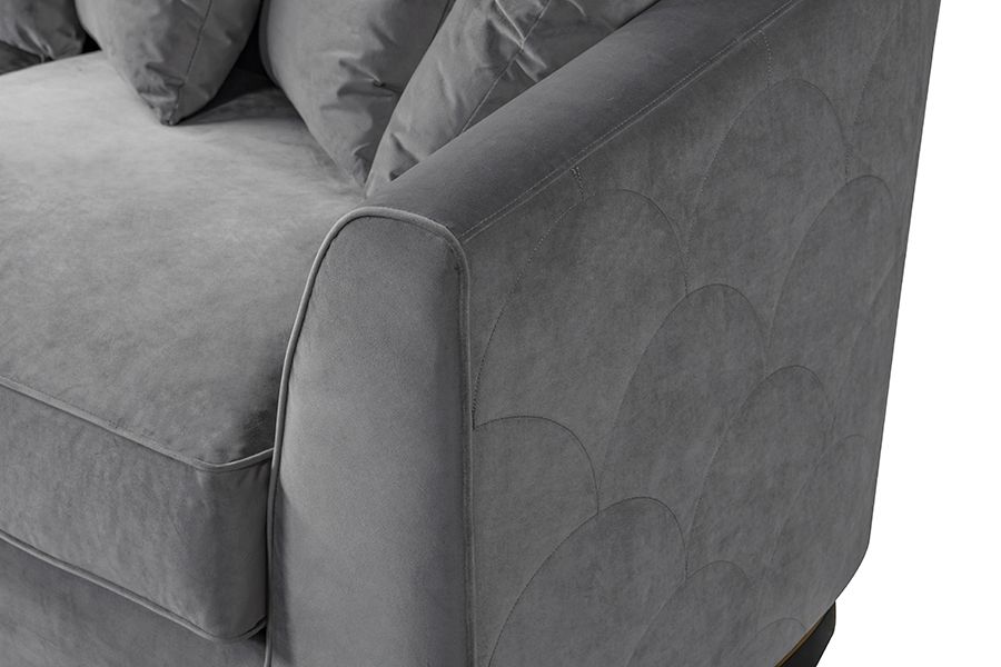 Pino Canapé 2 places, base laiton - Gris colombe-view6