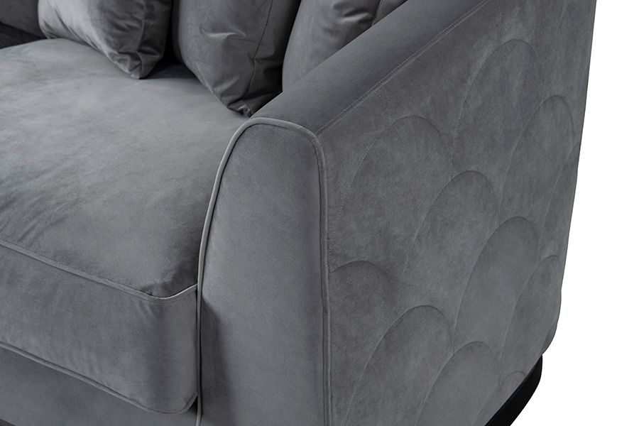 Pino Canapé 2 places, base chrome - Gris colombe-view4