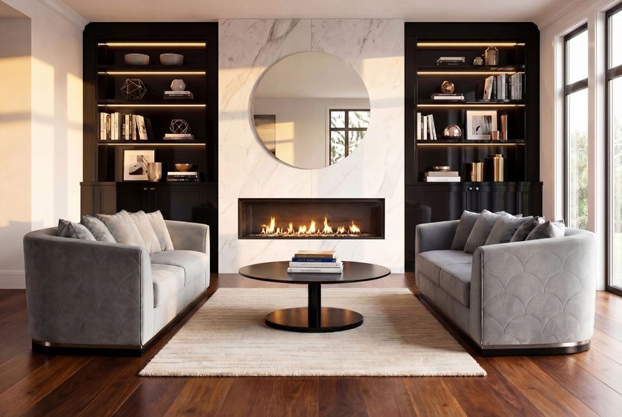 Pino Three Seat Sofa - Dove Grey - Silver Base-view2