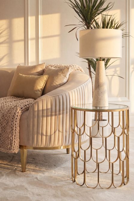 Pino Mesa auxiliar en Latón-view2