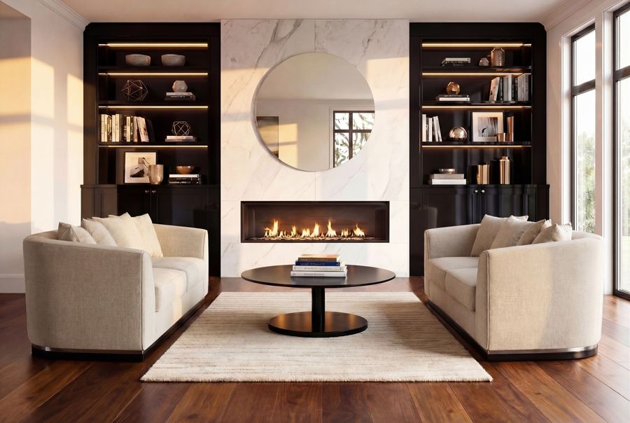 Pino 2-zitsbank Limestone - Met Zilveren Afwerking-view2