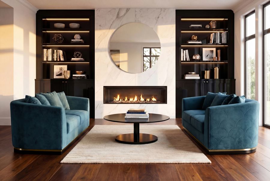 Pino 2-zitsbank Pauw Blauw-view2