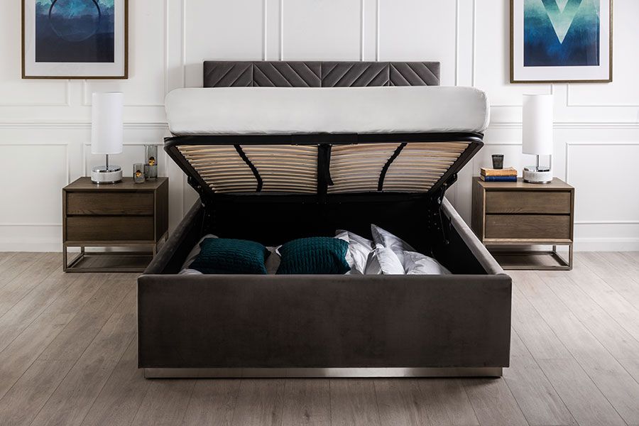 Polter Letto salvaspazio - Grigio acciaio-view2