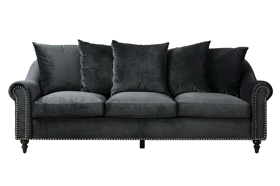Portman Three Seat Sofa - Black - Image #0