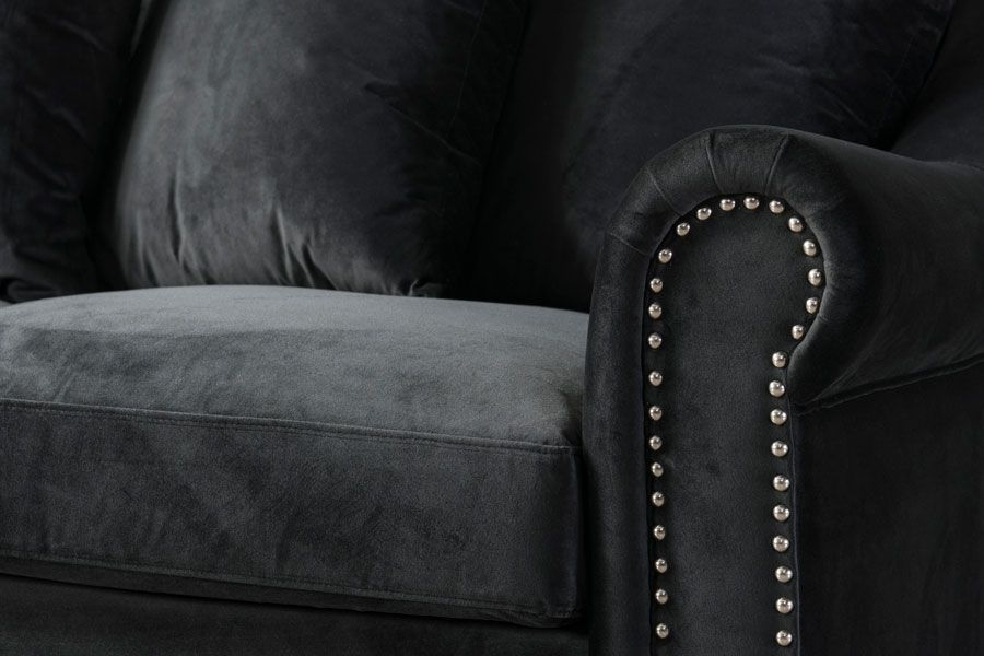 Portman Canapé 3 places - Noir-view8