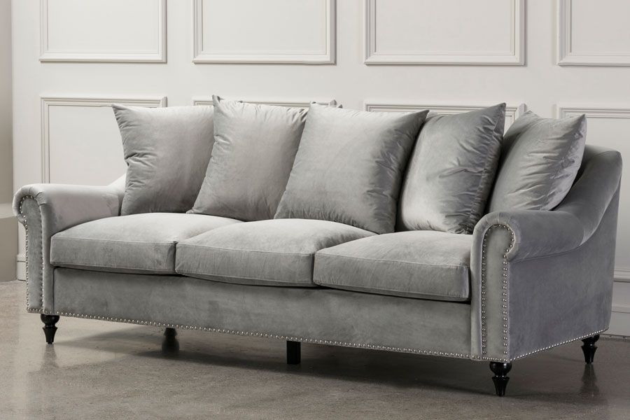 Portman Three Seat Sofa - Dove Grey - Image #0