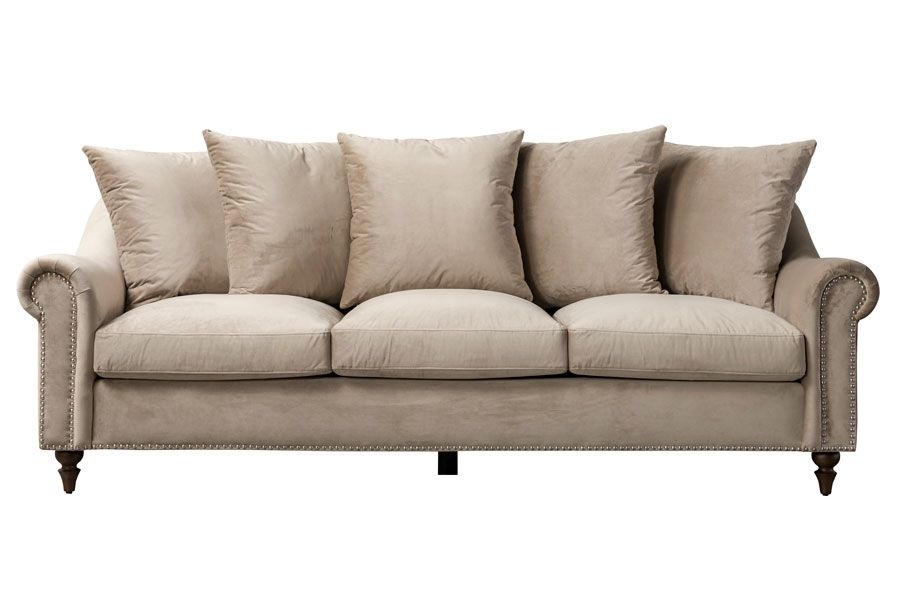 Portman Three Seat Sofa - Taupe - Image #0