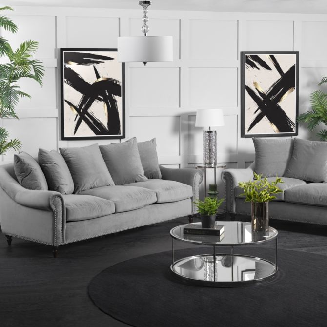 Portman Three Seat Sofa - Dove Grey - Image #0