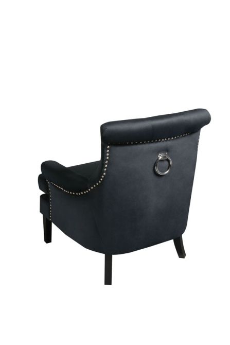  Positano Lounge Armchair - Black Velvet - Image #0