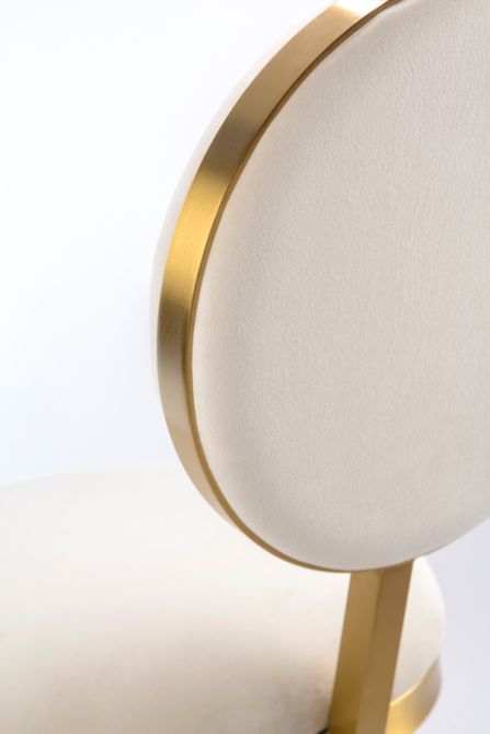 Ravello Bar Stool - Brass - Chalk-view5