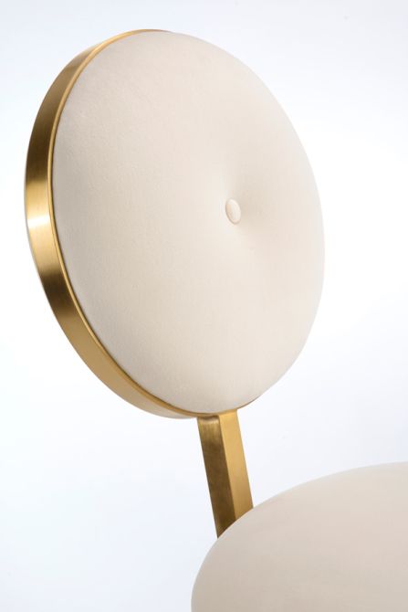 Ravello Bar Stool - Brass - Chalk-view7