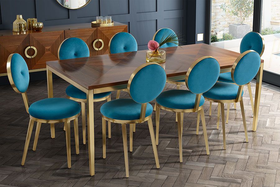 Silla de comedor Ravello – Teal-view2