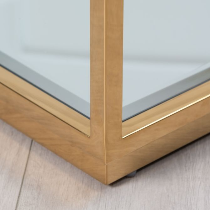 Rippon - Mesa consola en forma rectangular, color latón - Imagen #0