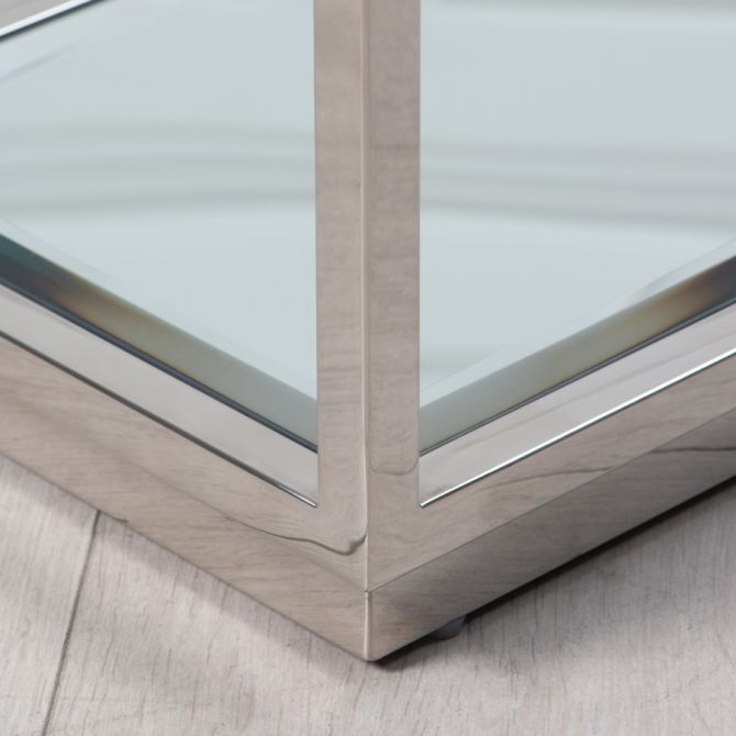 Rippon - Mesa consola en forma rectangular, plateada - Imagen #0