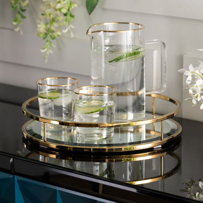 Rippon Brass Circular Tray-view2