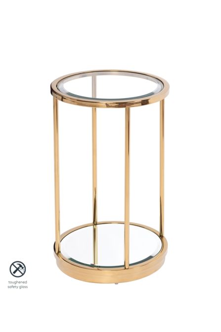 Rippon Brass Circular Side Table - Image #0