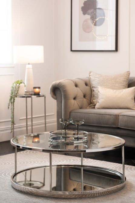 Rippon Table basse ronde en argent-view2