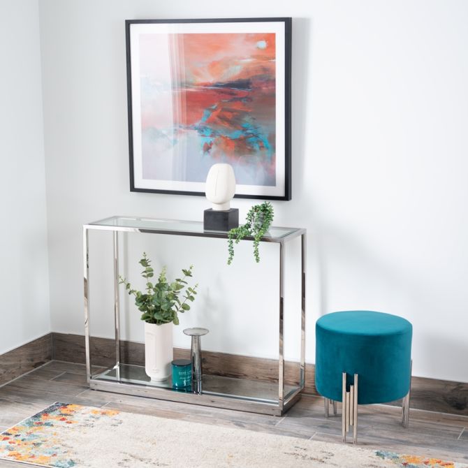 Rippon Silver Rectangular Console Table - Image #0