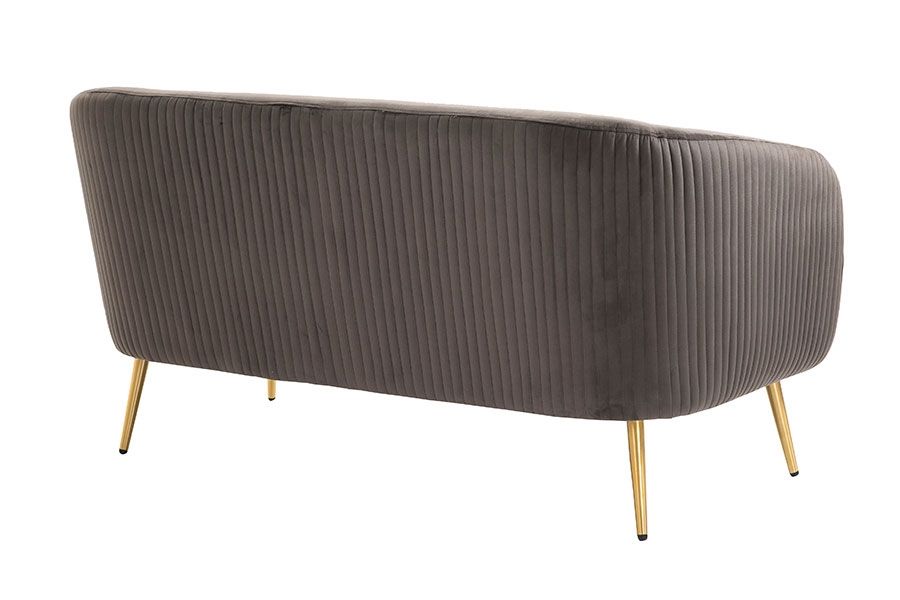 Roanna 2-Sitzer Sofa -Anthrazit  Silber/Messing Beine-view7