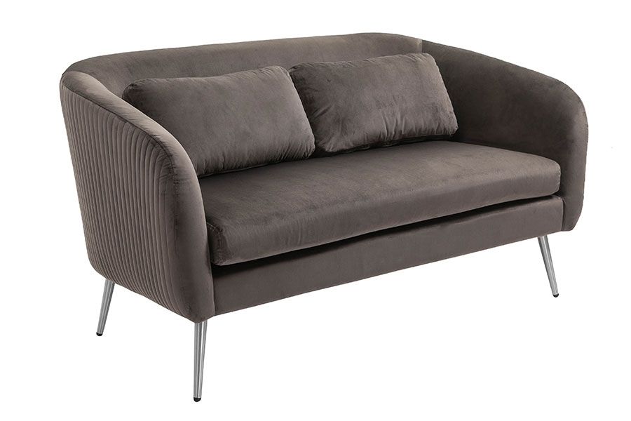 Roanna 2-Sitzer Sofa -Anthrazit  Silber/Messing Beine-view6
