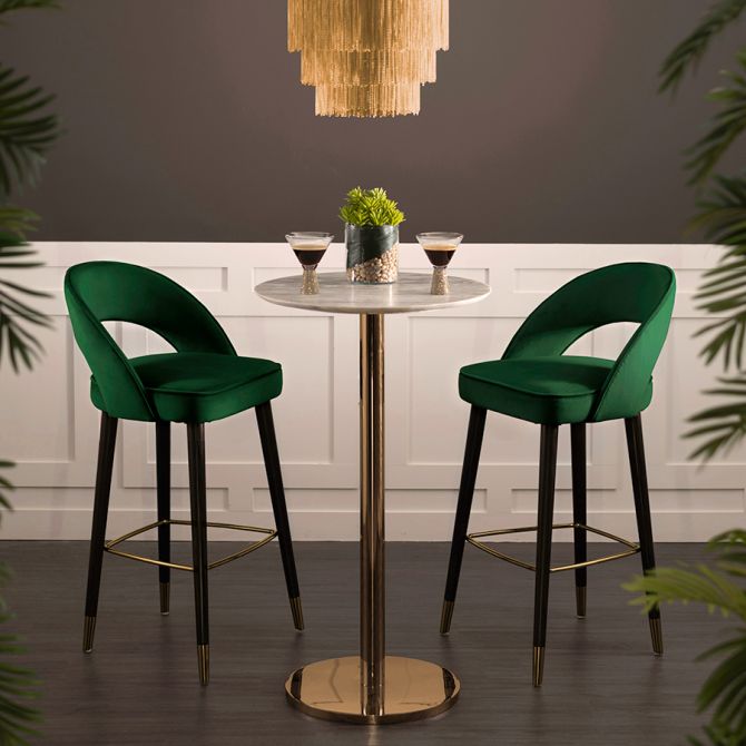 Rossini Sgabello da bar - Verde bottiglia - Ottone-view5