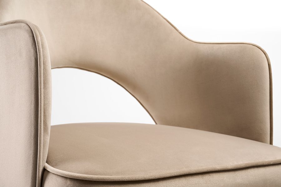 Rossini Carver Stuhl Taupe-view5