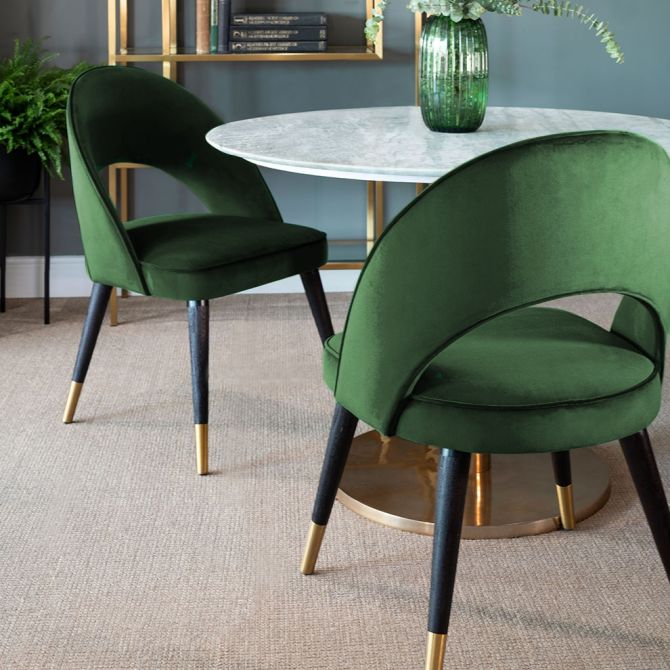 Rossini Eetkamerstoel Flessengroen-view2