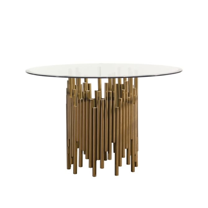 Rubell Brass Dining Table - Image #0