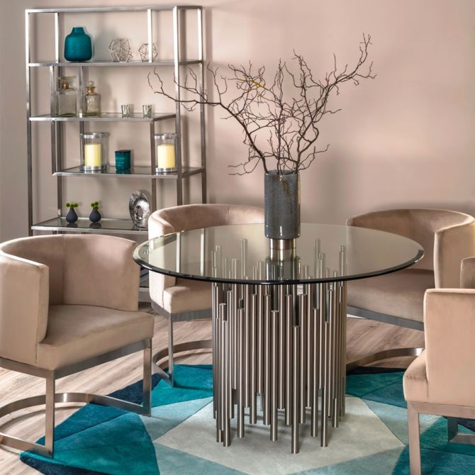 Rubell Matbord - Silver-view2