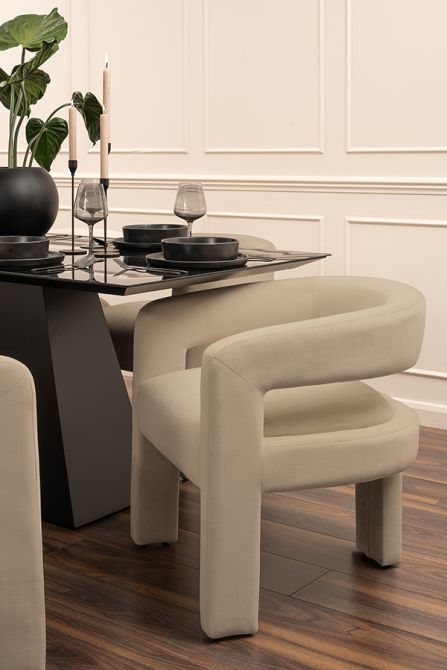 Santini Chaise de salle à manger - Taupe-view2