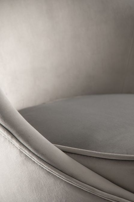 Selini Tabouret de bar, base argent - Gris colombe-view7