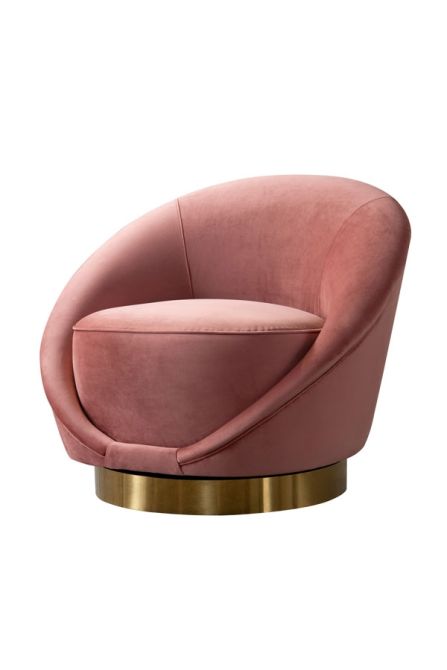 Chaise pivotée Selini, rose - Image #0