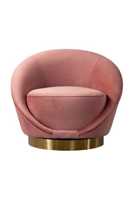 Selini Swivel Chair - Blush Pink - Image #0