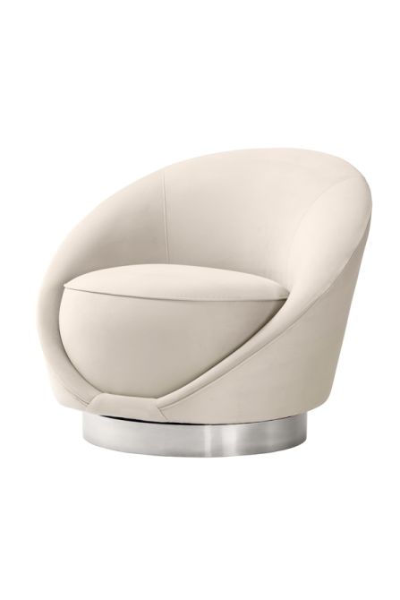 Selini Swivel Chair - Chalk - Image #0