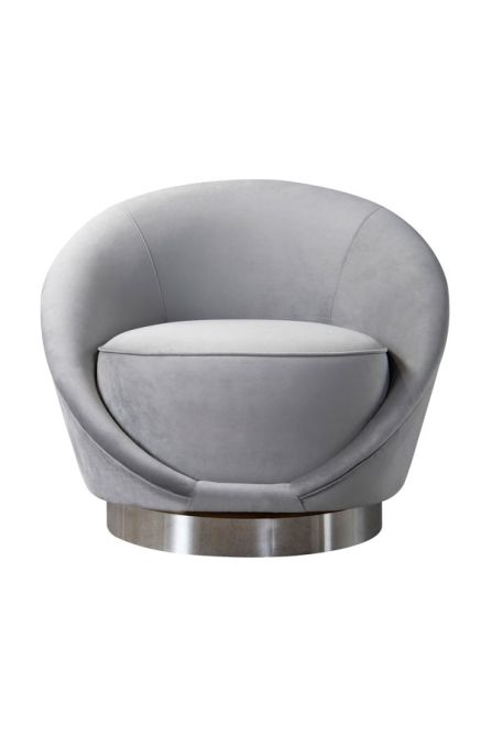 Chaise pivotée Selini, gris colombe - Image #0