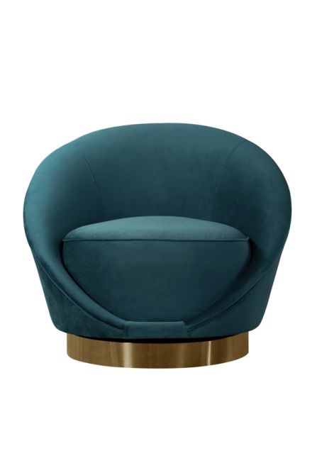 Selini Swivel Chair - Peacock - Image #0