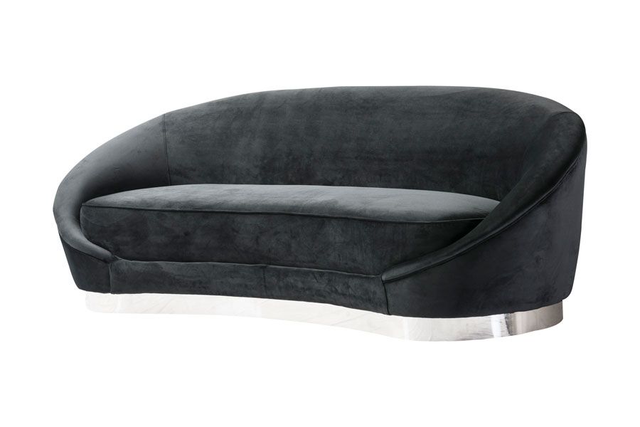 Selini Three Seat Sofa - Black - Image #0