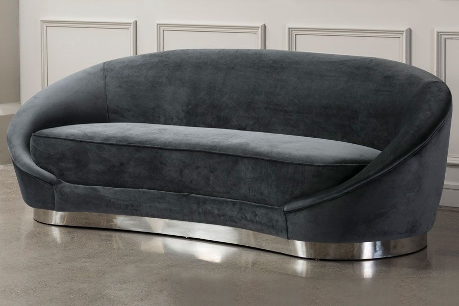 Selini Three Seat Sofa - Black - Image #0