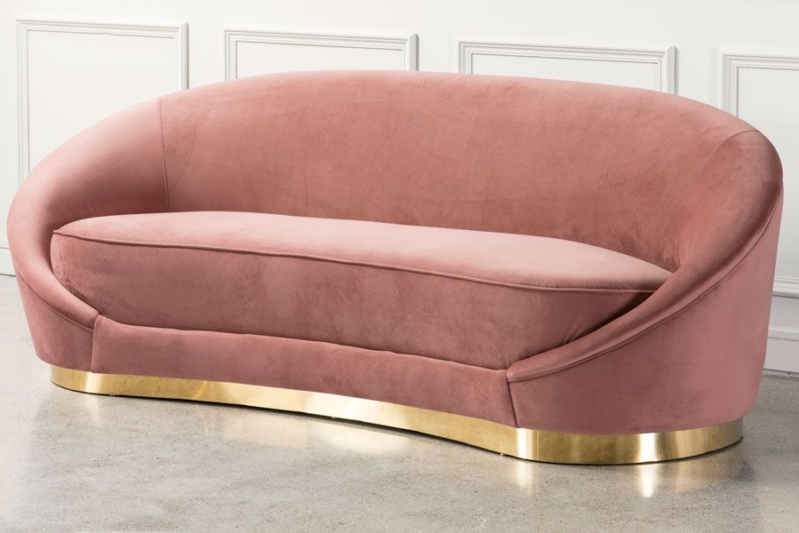 Selini Three Seat Sofa - Blush Pink - Image #0