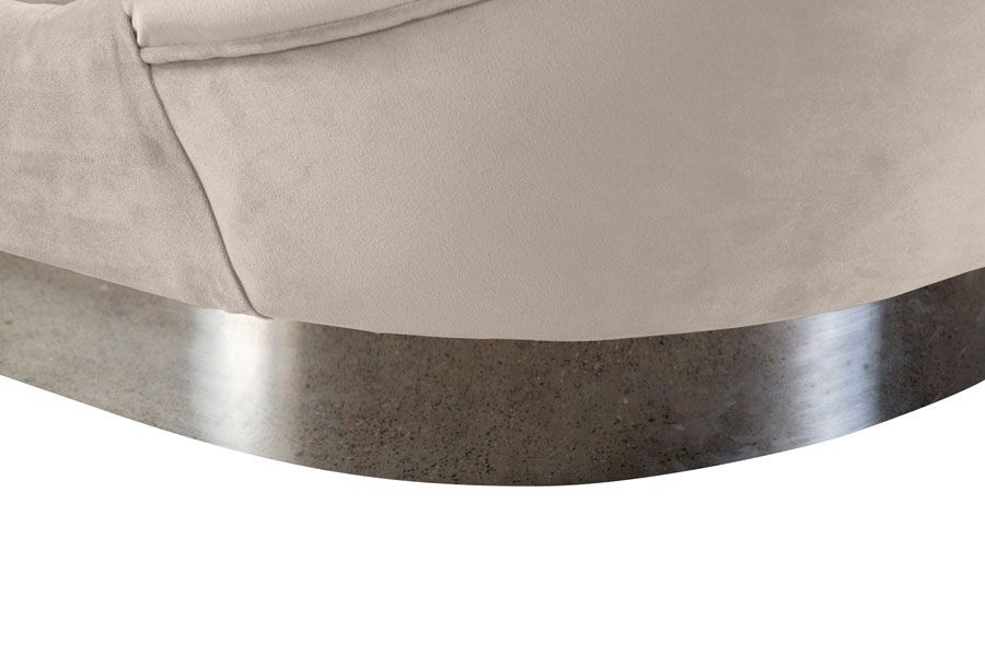 Selini Two Seat Sofa - Chalk, Silver base-view3