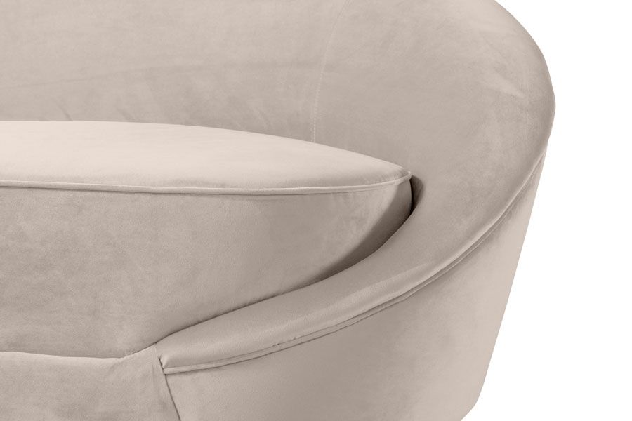 Selini Two Seat Sofa - Chalk, Silver base-view5