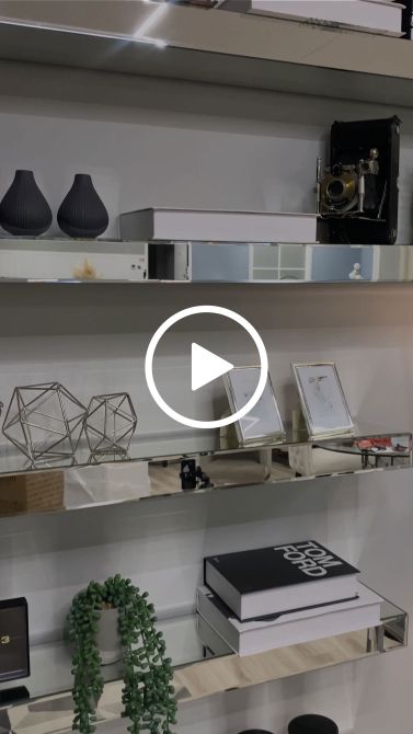 Zwevende Wandplank van Spiegelglas 120 cm-view3